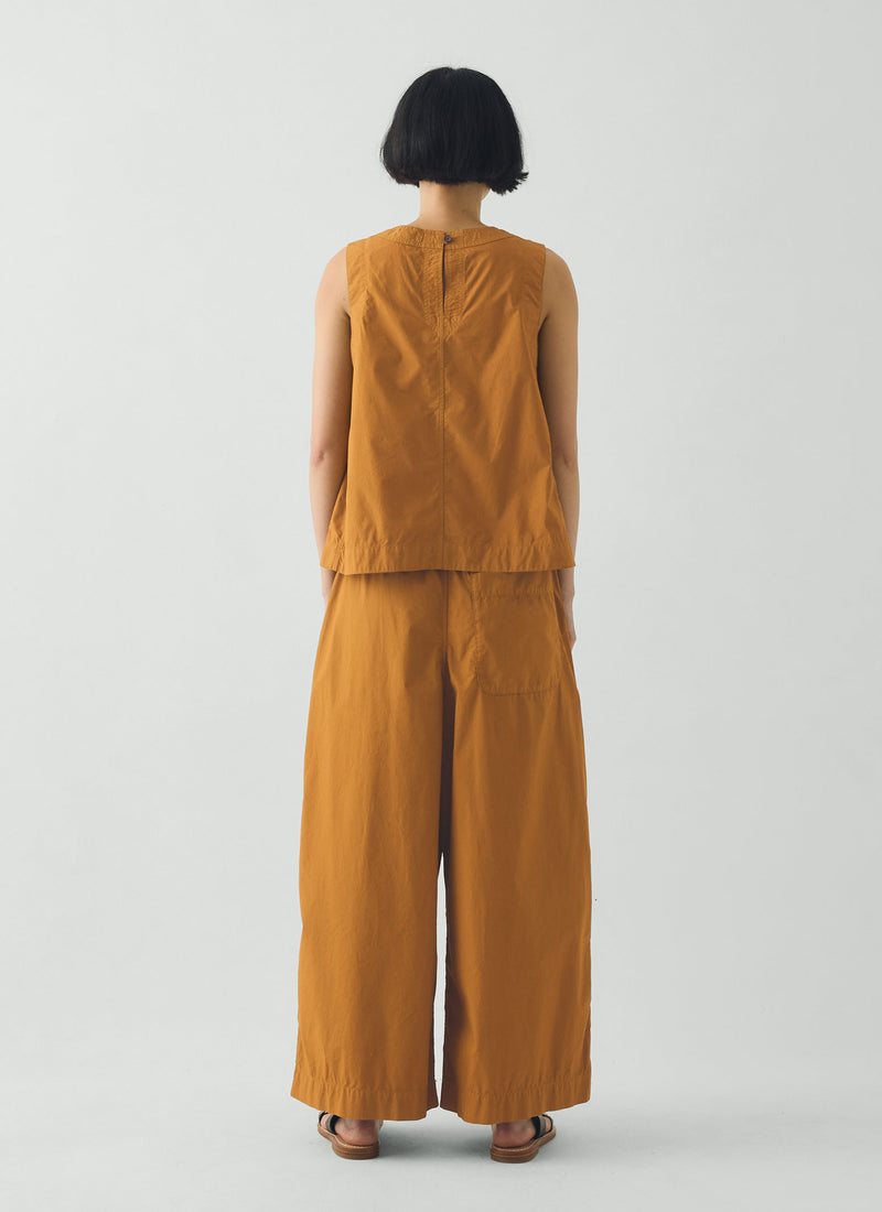 Panelled Garment Dyed Sleeveless Top | Dhal