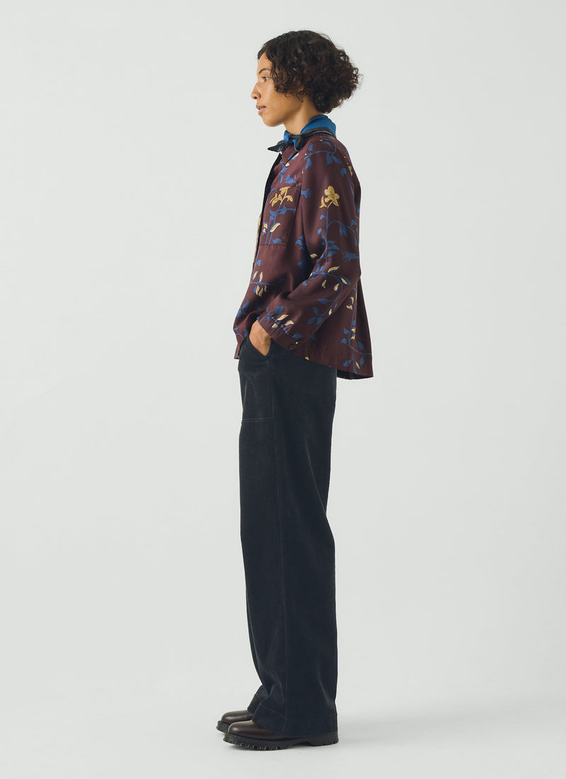 Baya Folk Vines Print Shirt | Plum
