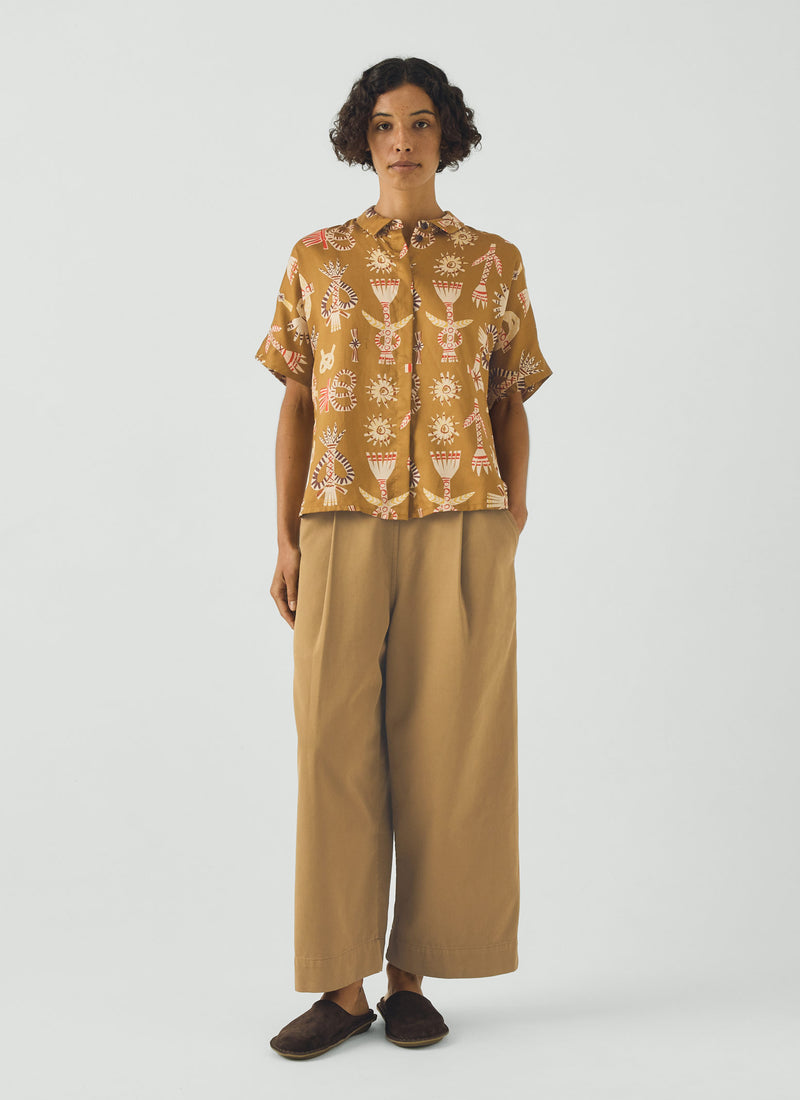 Corn Dolly Twill Shirt | Ochre