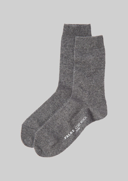 Cosy Wool Socks Light Grey Melange