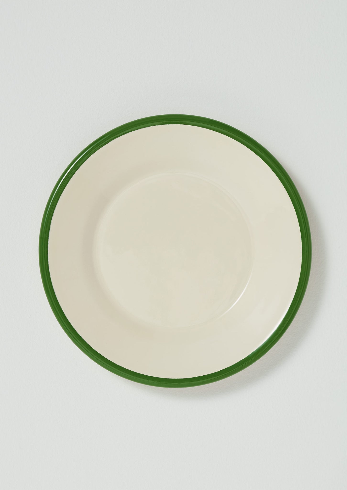 Enamel Plate | Cream/Leaf