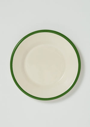 Enamel Plate | Cream/Leaf