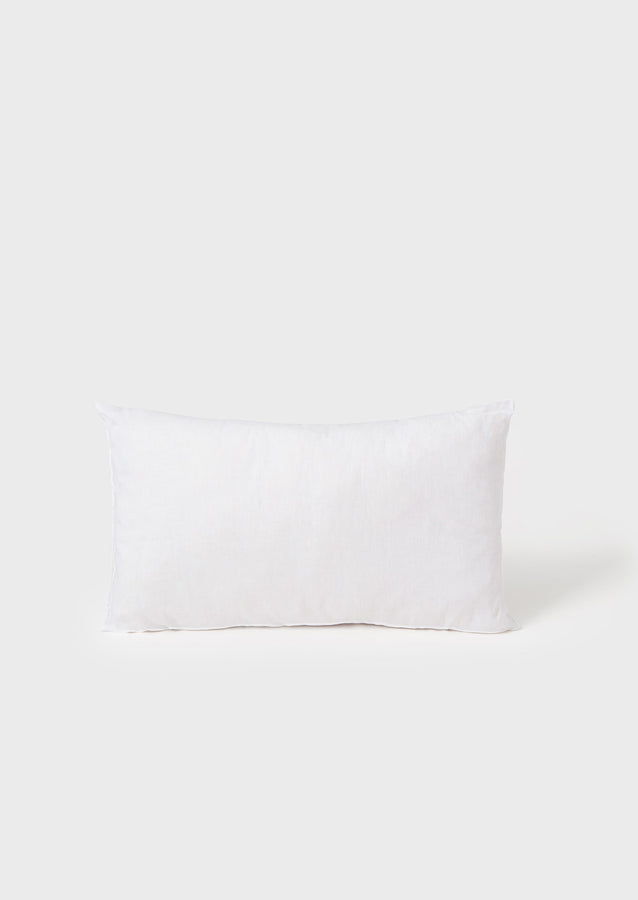 Small Rectangle Wool Cushion Pad | White