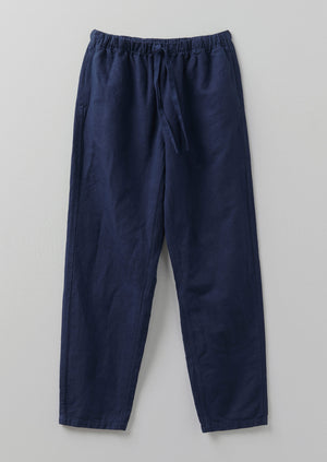 Alfie Garment Dyed Herringbone Trousers | Dark Indigo