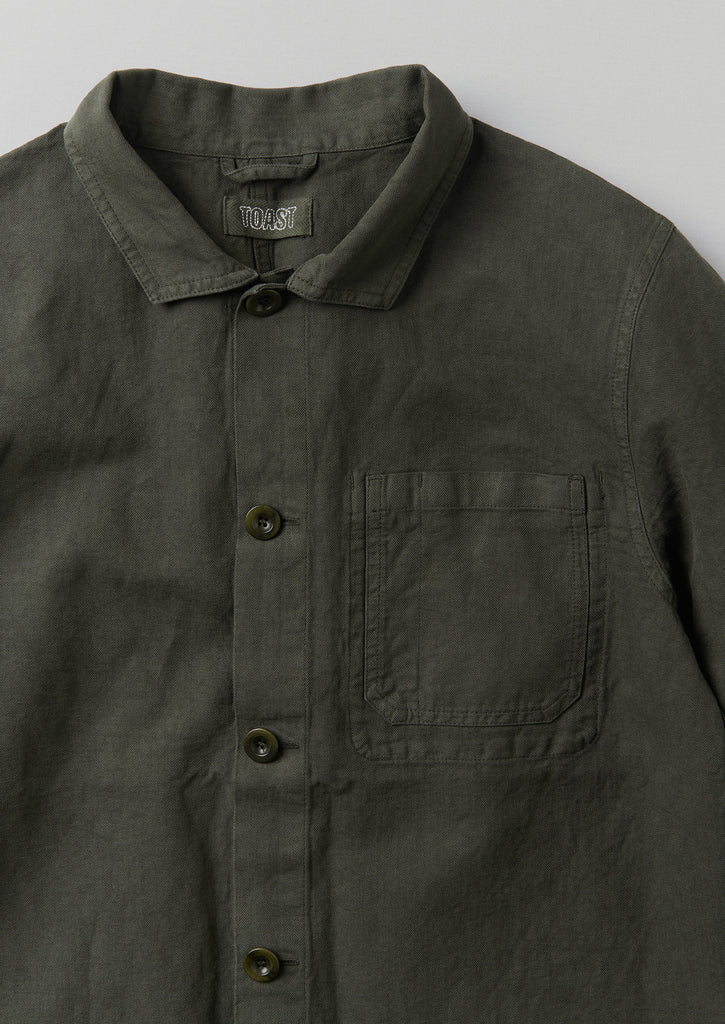 Arlo Garment Dyed Herringbone Jacket | Washed Black