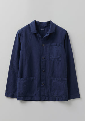 Arlo Garment Dyed Herringbone Jacket | Dark Indigo