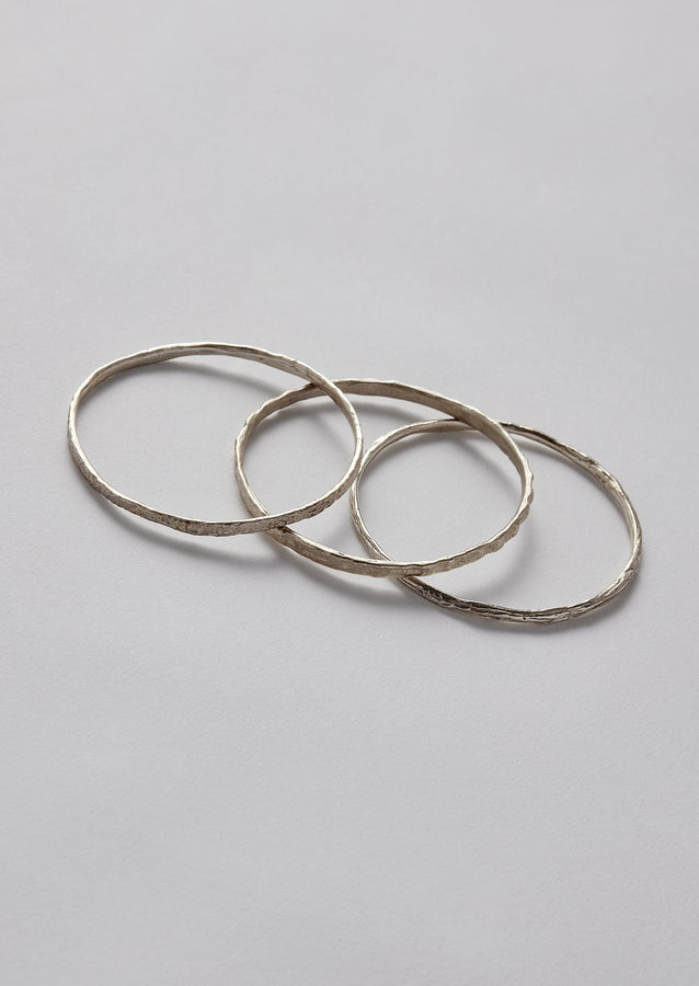 Emily Nixon Silver Bangle Set | Silver