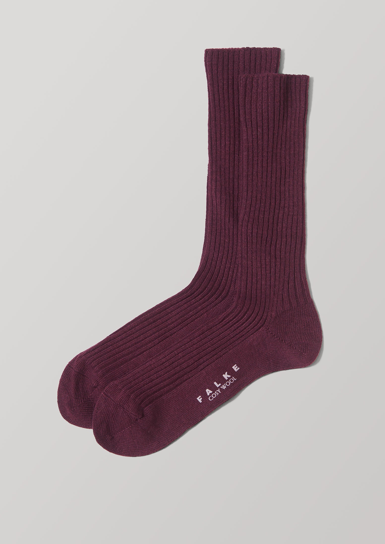 Falke Cosy Wool Boot Socks | Plum | TOAST