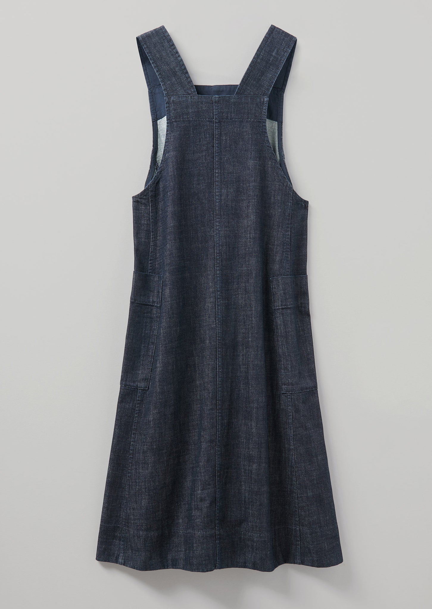 Organic Indigo Denim Pinafore Dress | Indigo | TOAST