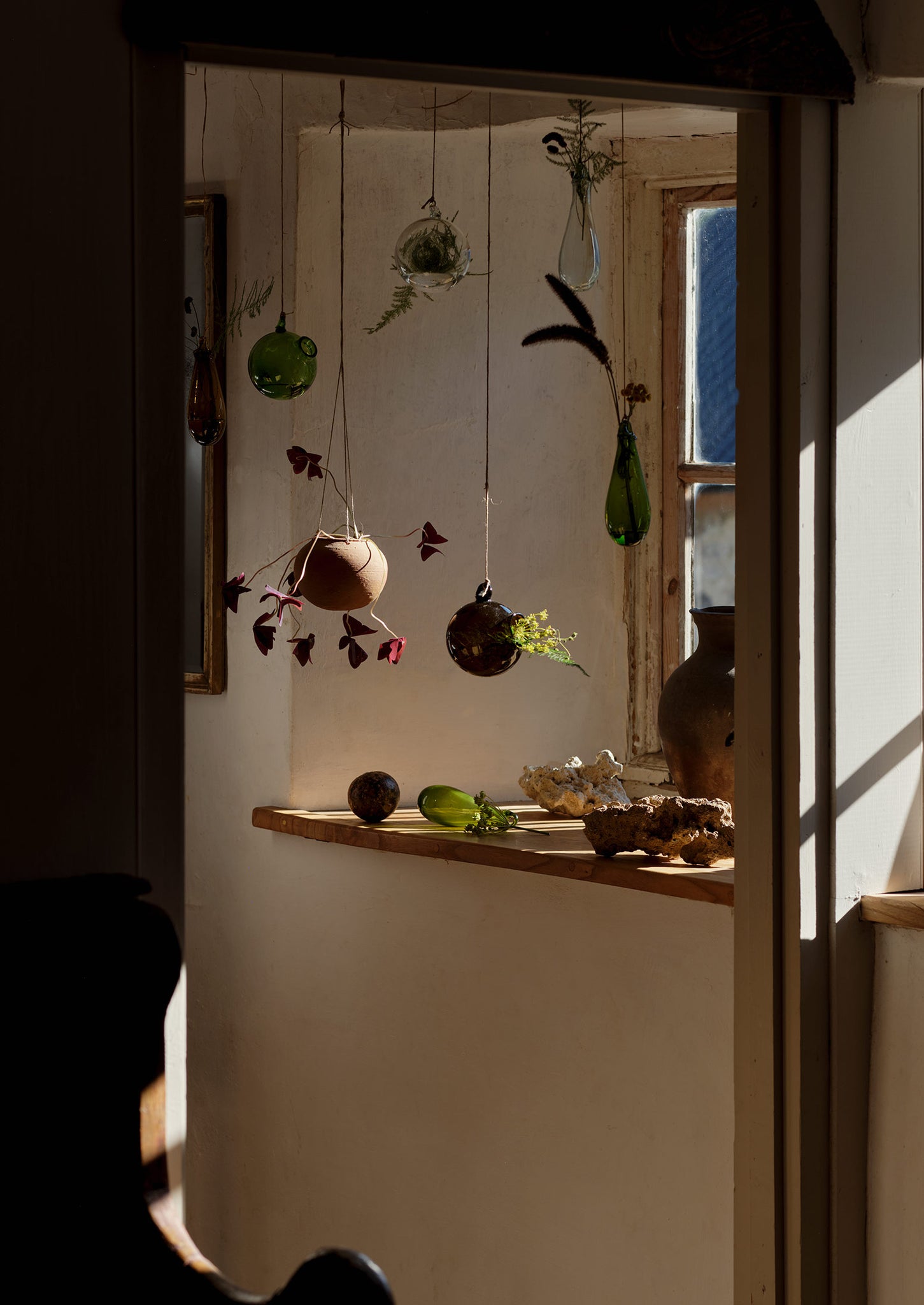 Teardrop Hanging Vase | Olive
