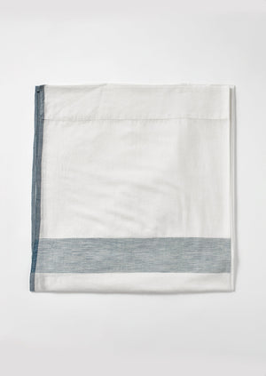 Hand Woven Cotton Curtain Set | Chalk/Mid Blue