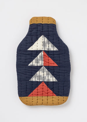 Patchwork Hot Water Bottle Cover | Twilight/Olive