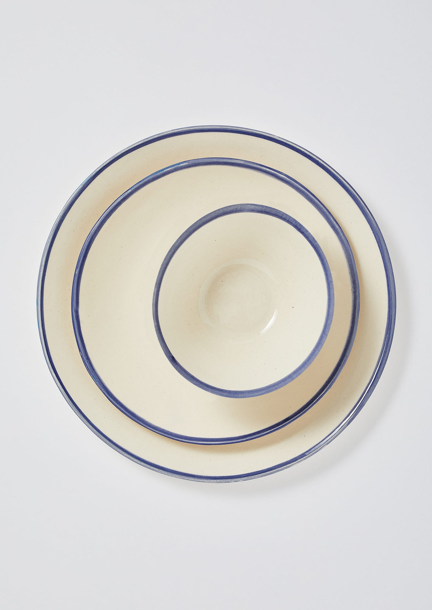Wonki Ware Pudding Bowl | Natural/Blue