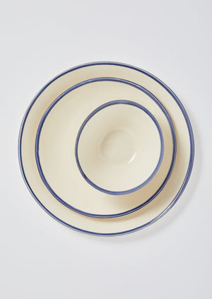 Wonki Ware Pudding Bowl | Natural/Blue