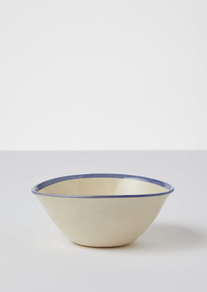 Wonki Ware Pudding Bowl | Natural/Blue