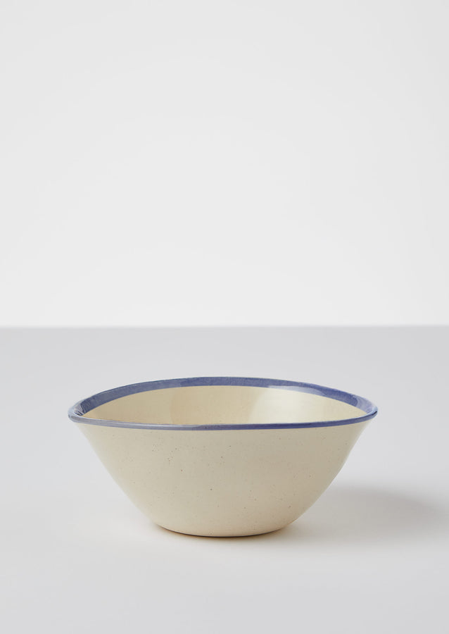 Wonki Ware Pudding Bowl | Natural/Blue
