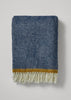 Klippan Diamond Wool Blanket | Navy/Caramel