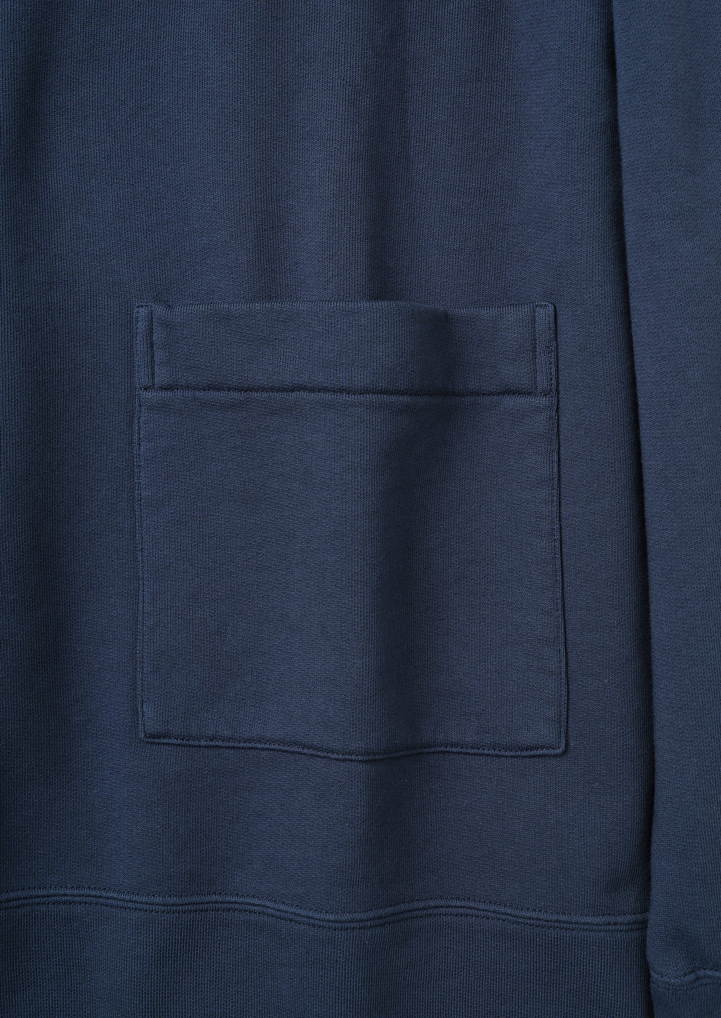 Garment Dyed Organic Jersey Sweatshirt | Dark Indigo | TOAST