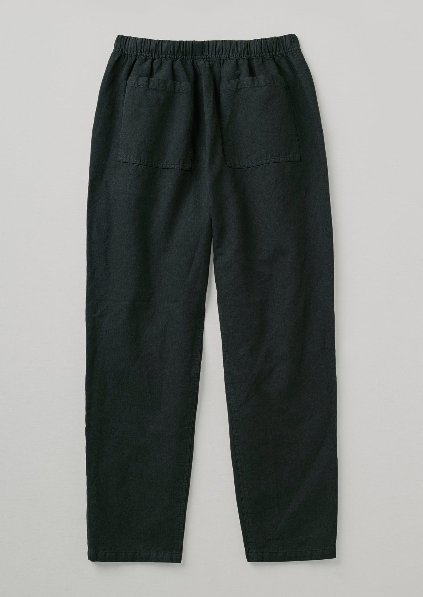 Alfie Garment Dyed Herringbone Trousers | Washed Black
