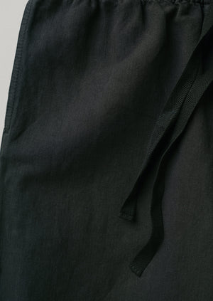 Alfie Garment Dyed Herringbone Trousers | Washed Black