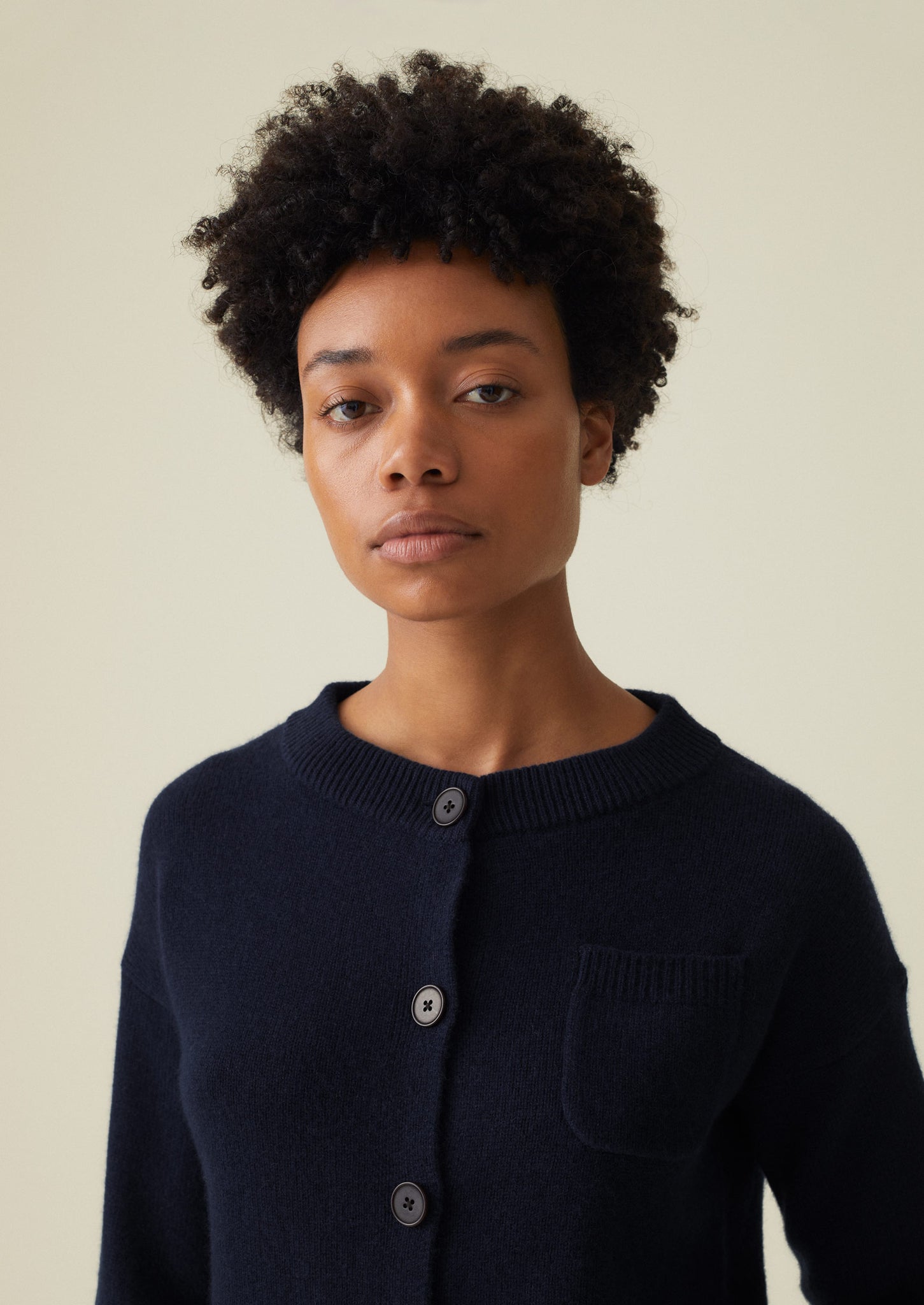 Long navy on sale cashmere cardigan