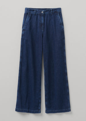 Toast Pleat Front Trousers, Indigo