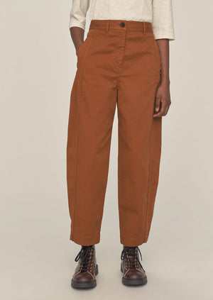 Flat Front Cotton Twill Trousers | Firewood