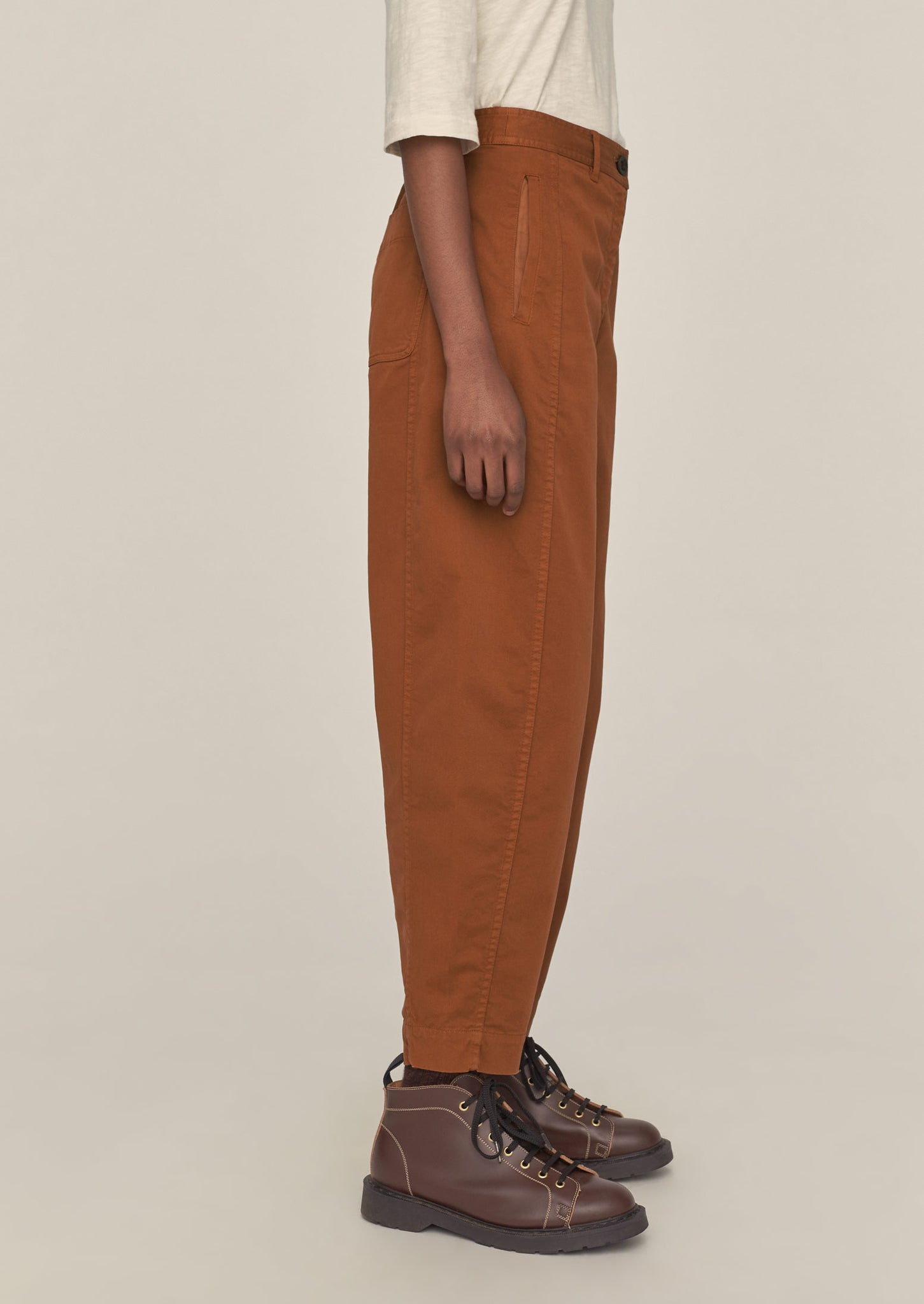 Flat Front Cotton Twill Trousers | Firewood