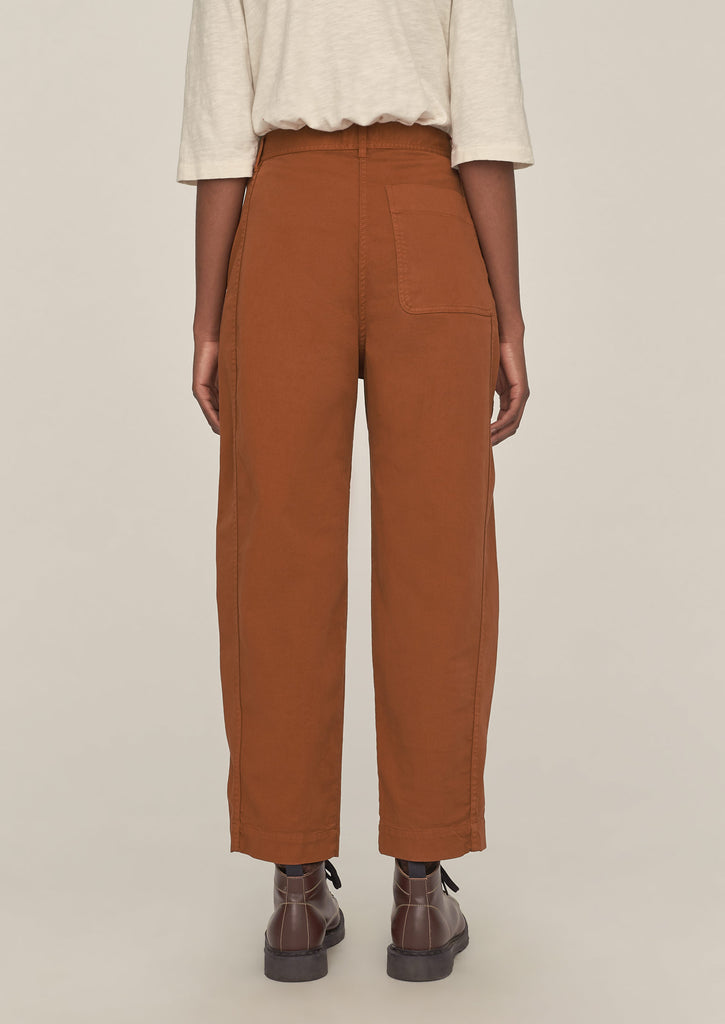 Flat Front Cotton Twill Trousers | Firewood | TOAST