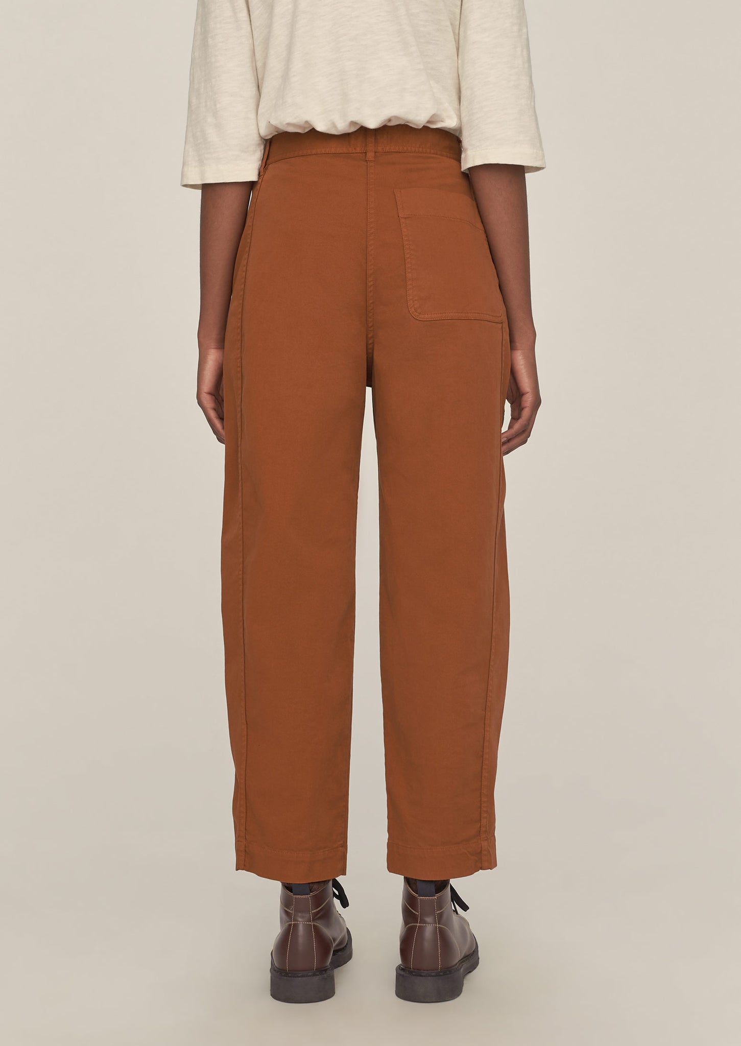 Flat Front Cotton Twill Trousers | Firewood