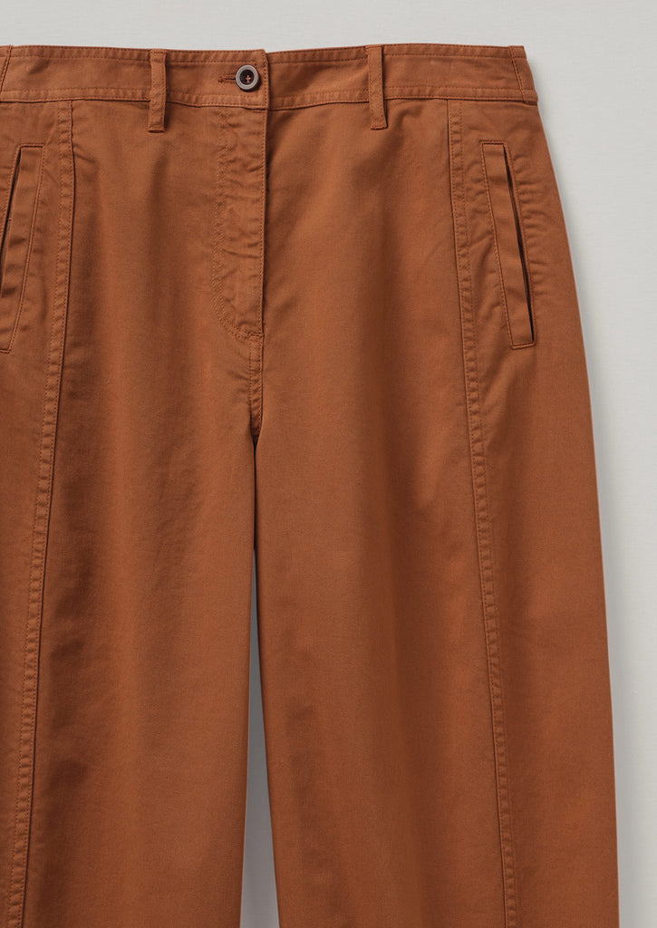 Flat Front Cotton Twill Trousers | Firewood | TOAST