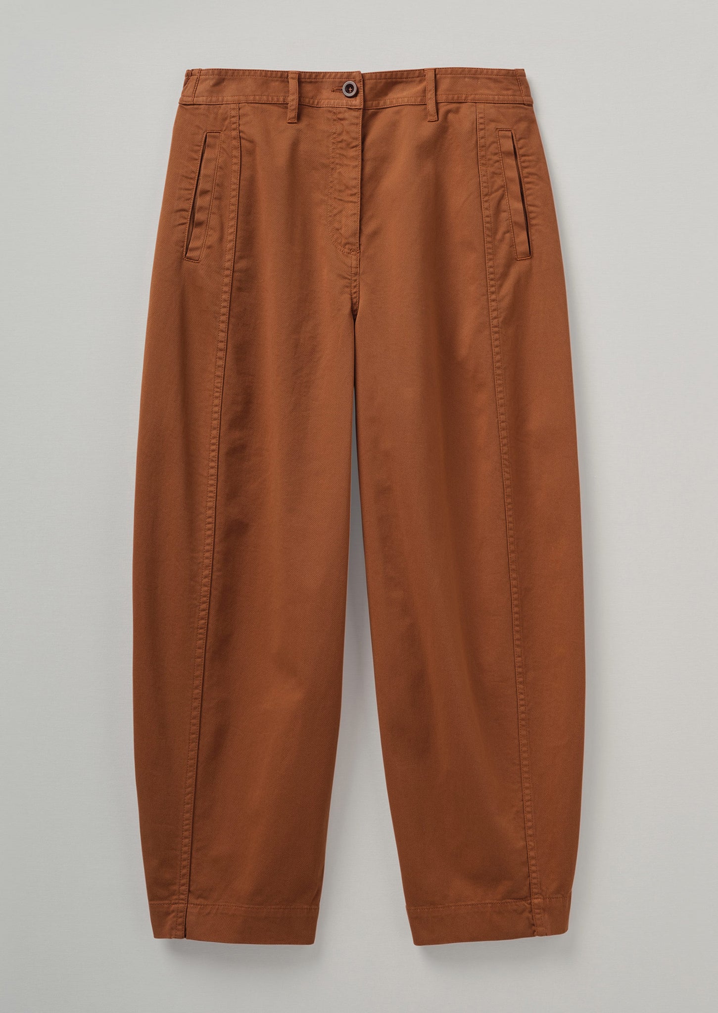 Flat Front Cotton Twill Trousers | Firewood