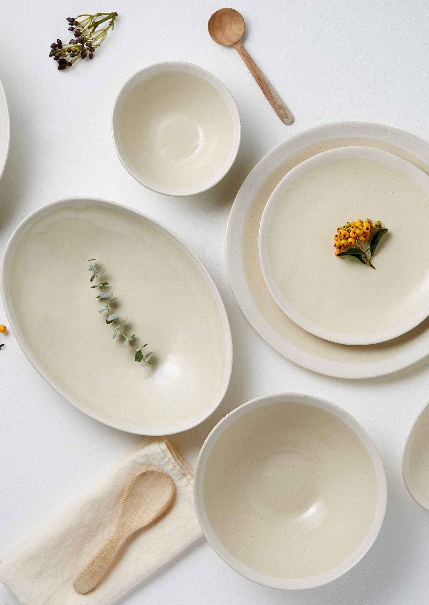 Wonki Ware White Wash Pasta Bowl | Natural/White