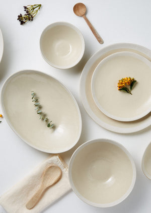 Wonki Ware White Wash Pasta Bowl | Natural/White